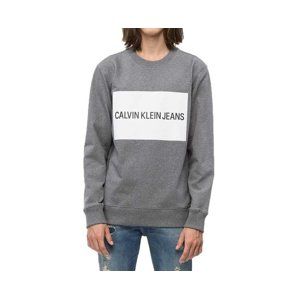 Calvin Klein pánská šedá mikina Institutional KAZOVÉ ZBOŽÍ - XL (039)